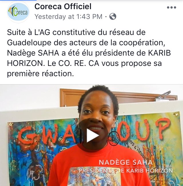 NadSAHA's tweet photo. Le réseau régional multi-acteurs de #cooperation #Guadeloupe #Caraibes est né! Il s’appelle #KaribHorizon et à l’issue de l’AG Constitutive j’ai eu la surprise d’avoir été élue à l’unanimité #Presidente! #RRMA @carilead https://t.co/oALPuiaoJh