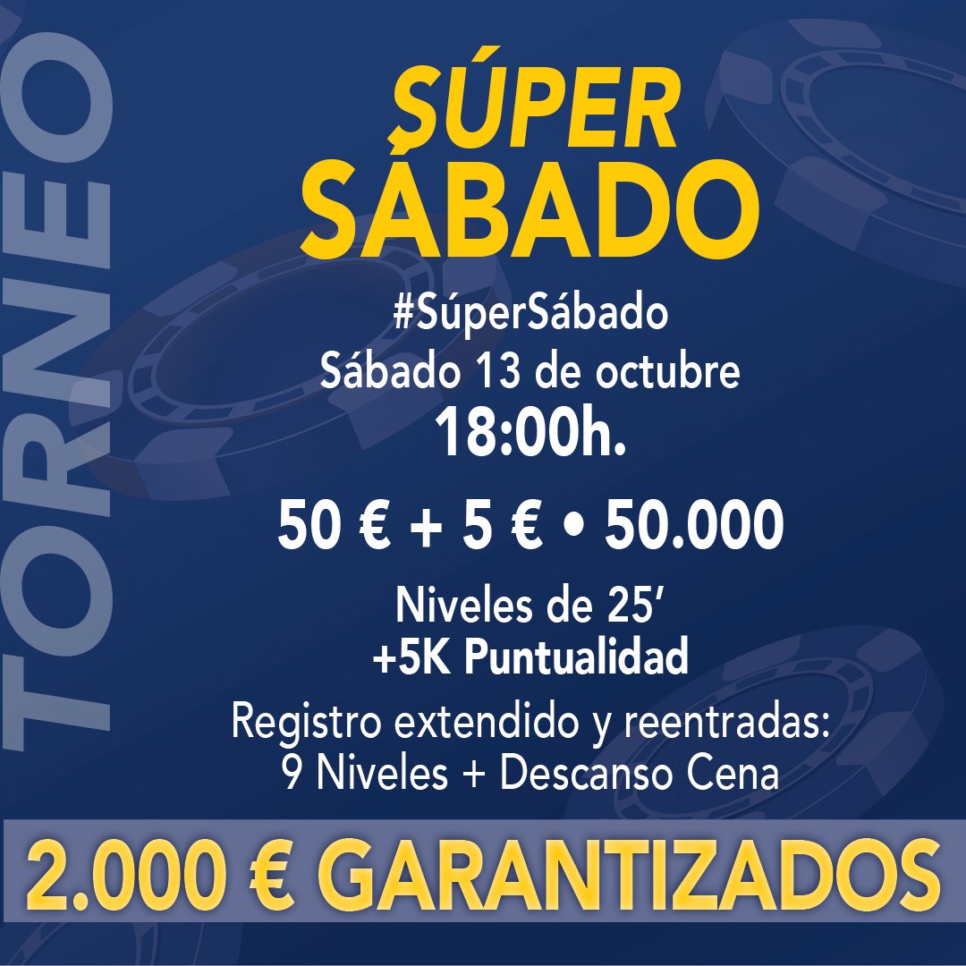 CasinoLaMancha's tweet photo. Octubre ha llegado cargado de torneos a @CasinoLaMancha
Buscando ofrecer grandes estructuras y con garantizado en todos los torneos.
#MacroViernes 12 de Octubre. 2k GTD
#SuperSábado 13 de Octubre. 2k GTD
#EspecialFS Viernes 19 y Sábado 20
5k GTD Viernes 26 y Sábado 27 https://t.co/QCaZejOmAY
