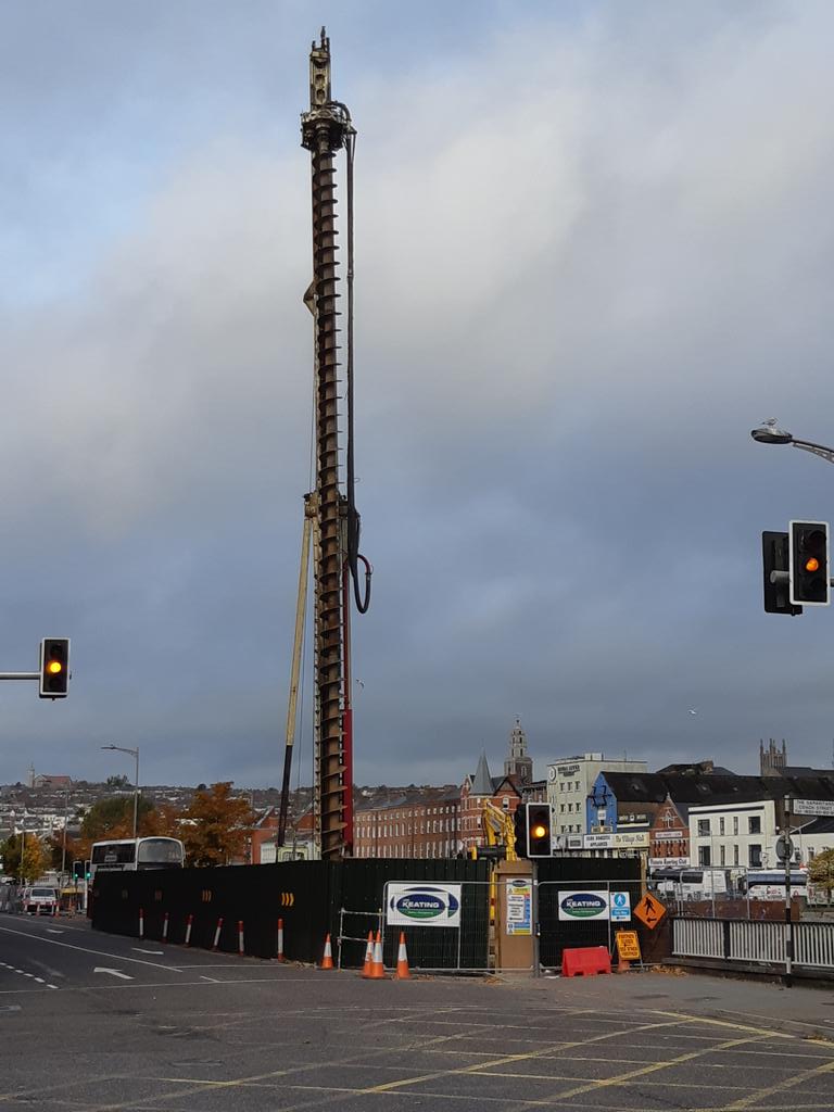 Either a new art installationon Merchants Quay or work on new bridge at Harley St has upped a gear
