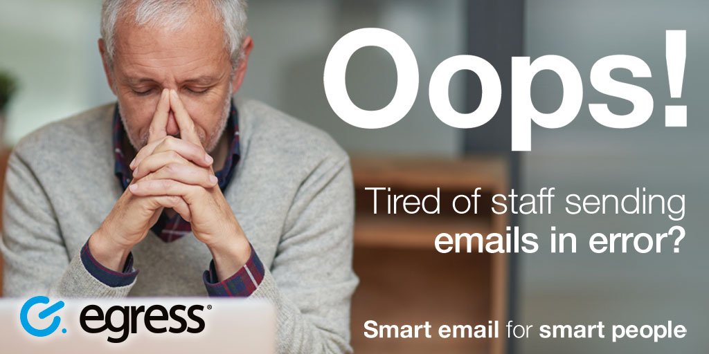 EgressSoftware's tweet photo. Do you find yourself saying “Please delete my previous email?” Read this blog to find out how to prevent this from happening: https://t.co/bP7PDiEAh0 #emailerror #cybersecurity #dataprotection https://t.co/7iFtKCXn2C