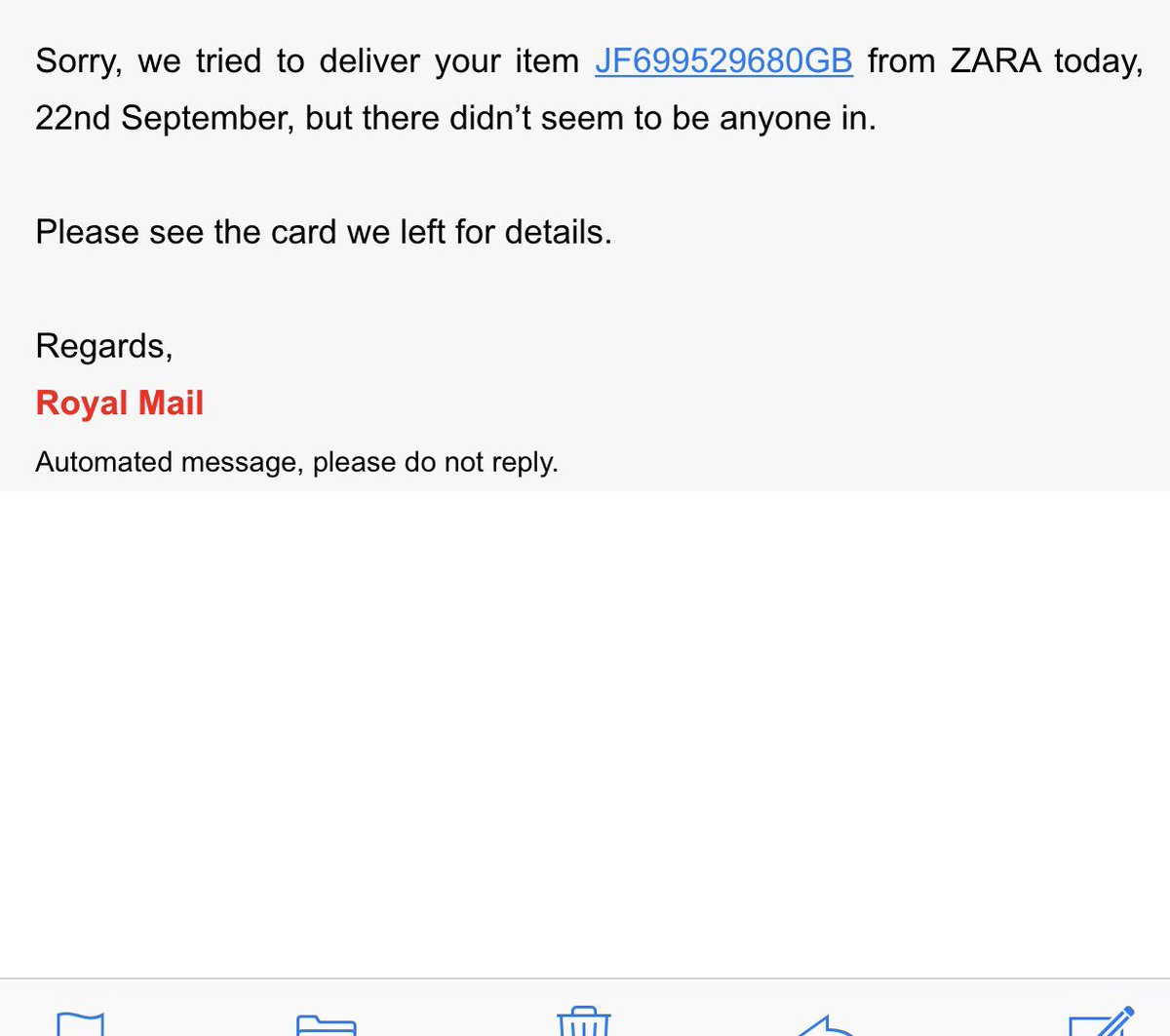 AComplains's tweet image. Yet @ZARA @ZARACare are trying to tell me my parcel has been delivered when I’ve received all of this!!!