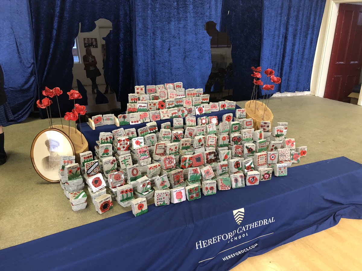 Blessing 465 stones from <a href="/Herefordcs1/">Herefordcs1</a>. Each stone represents a boy from the school who fought in WW1. A time to try to understand ‘remembrance’ and ‘sacrifice’. We pray the stones will return, but understand that some will not. #liveon <a href="/herefordPoppy/">Poppy Herefordshire</a> <a href="/PoppyLegion/">Royal British Legion</a> #thankyou100