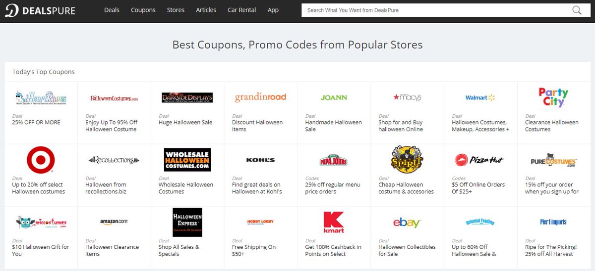 PromoPure's tweet image. See the 24 BEST Halloween Sales 2018! 👉 dealspure.com/Coupons

#halloween #coupons #sales #decors