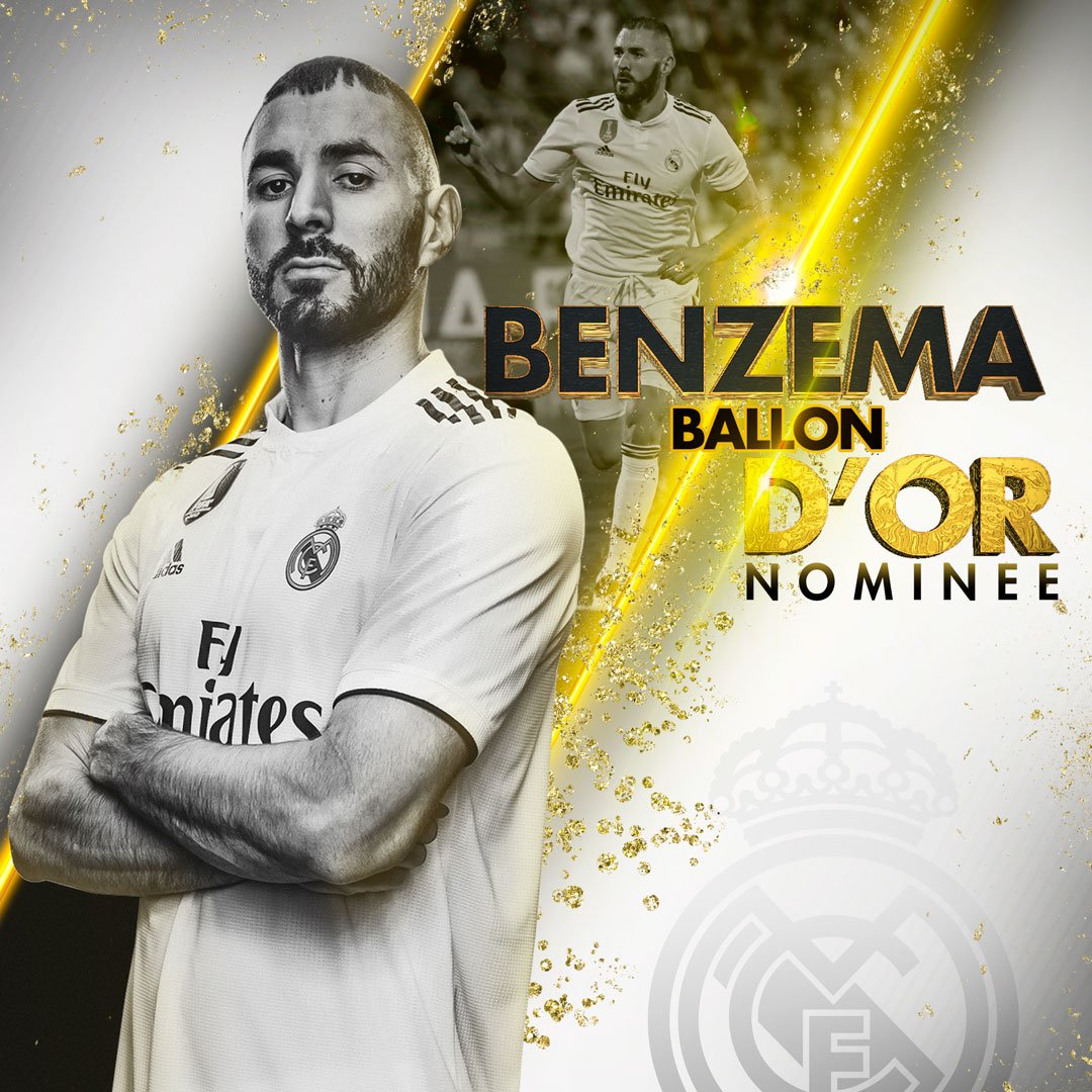 ⚽🏆 BALLON D'OR 2018 NOMINEE
🇫🇷 <a href="/Benzema/">Karim Benzema</a> 👏
#HalaMadrid | #ballondor