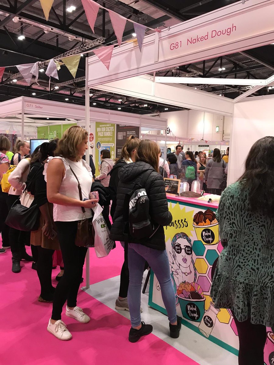 _NakedDough's tweet photo. Awesome cakey-bakey fun at the @CakeandBakeShow over the weekend. Lovely to see so many of you discovering Naked Dough for the first time ๐๐ป๐๐ #CakeBake18 #letsgetnaked https://t.co/rnYodSj932