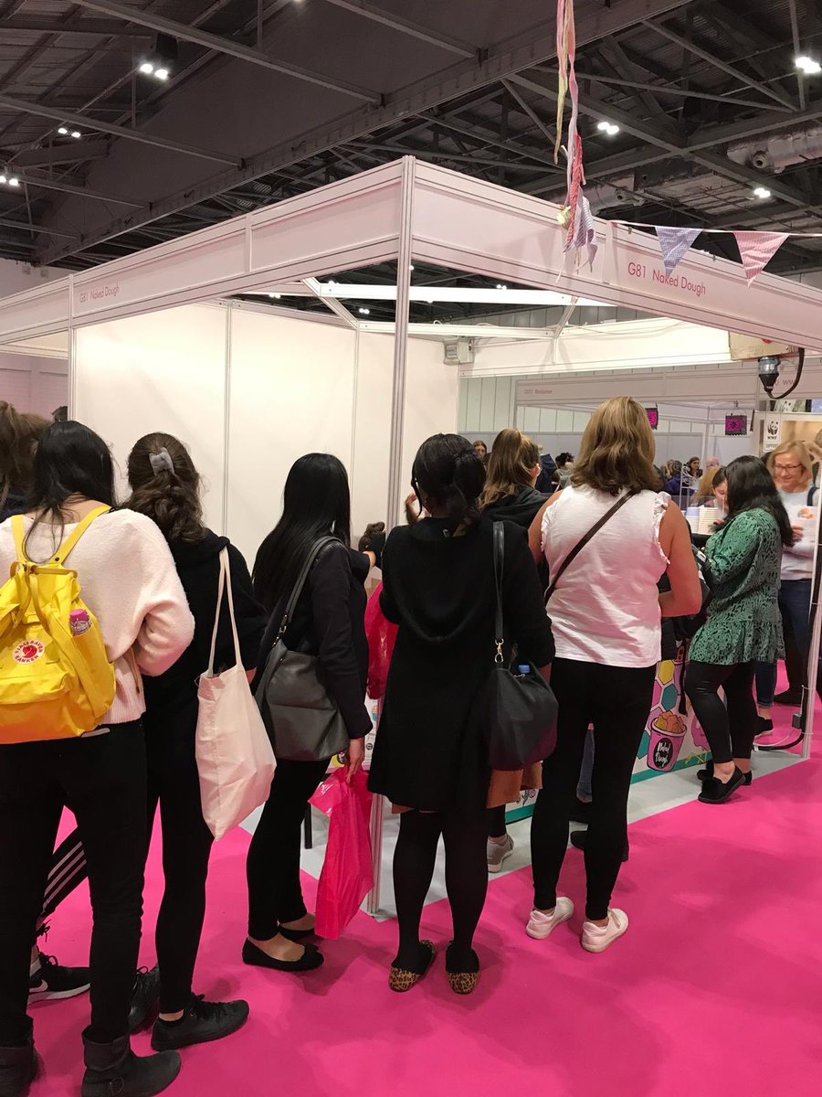 _NakedDough's tweet photo. Awesome cakey-bakey fun at the @CakeandBakeShow over the weekend. Lovely to see so many of you discovering Naked Dough for the first time ๐๐ป๐๐ #CakeBake18 #letsgetnaked https://t.co/rnYodSj932