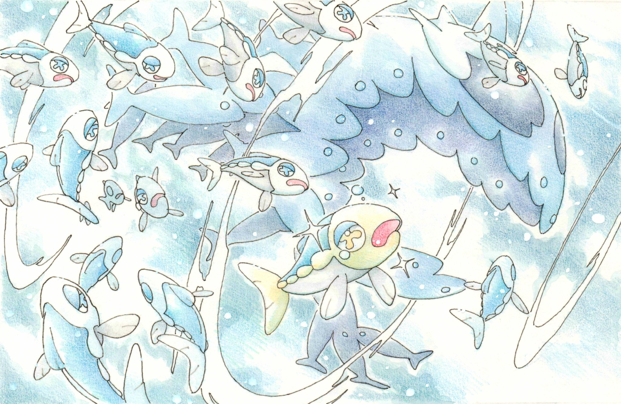 Inori 今日のポケモン図鑑 ｎｏ ７２８ ヨワシの なみだめ T Co Nvjvdyo3ej Twitter