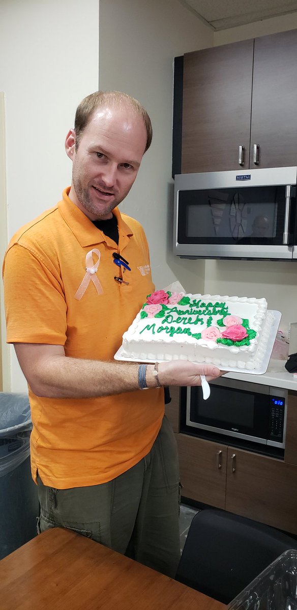 sorolas27's tweet photo. Happy birthday Jan Happy Anniversary  Morgan 1 year Derek 9 and a big thanks to Mr. Mike for the appreciation shown to the 6560 Met team with pizza for lunch.#homedepot https://t.co/CXzn3vNL6H