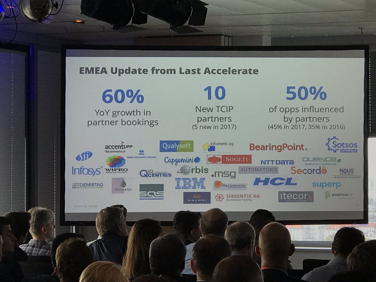 sanalnnair's tweet photo. Impressive growth from #EMEA partners - @Peter_Szedlacek at #TriAcc #PartnerDay https://t.co/gBXToUL3Uz