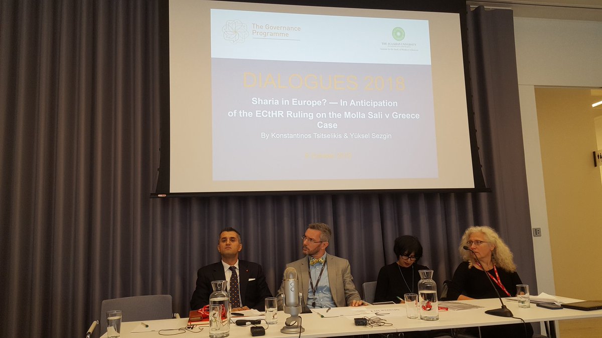 AKUISMC's tweet photo. Today's event: Sharia in Europe? β In Anticipation of the ECtHR Ruling on the Molla Sali v Greece Case
#ISMC #GovernanceProgramme #Sharia #Greece https://t.co/khh3AQM9YZ