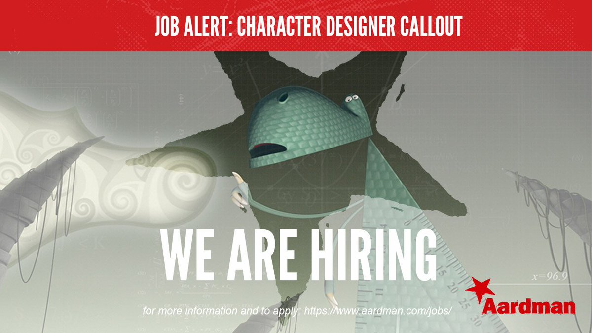 aardman's tweet image. CHARACTER DESIGNER CALLOUT! Our new IP team here at Aardman are looking to expand their pool of freelancers. For more information visit: aard.mn/2y8t4xn #NowHiring