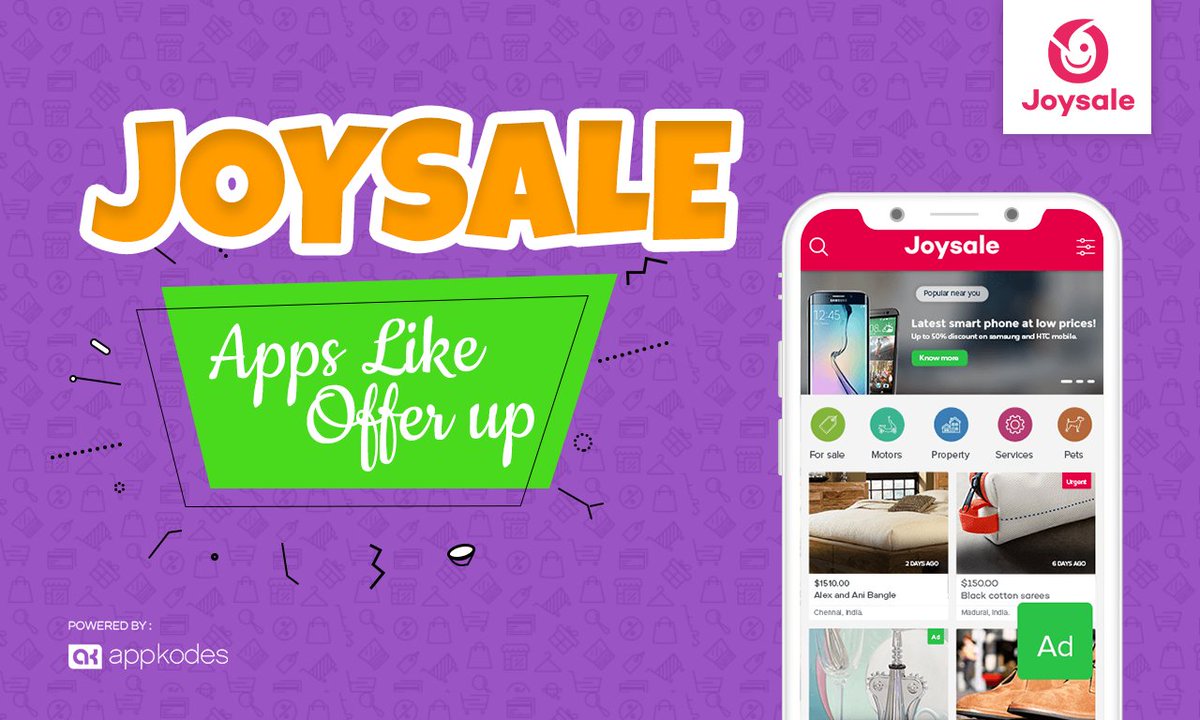 tanvyperg's tweet image. Classifieds Script Like Offer up – Joysale
Joysale which is a leading #Classifiedadsscript to provide a platform for sellers and buyers to post their second-hand good and new products from a mobile phone. @appkodes