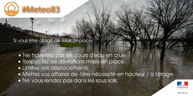 SDIS83's tweet image. 08/10 10 h #var #vigilance #orange #pluie  Circulation difficile sur plusieurs axes routiers à #saintemaxime   Soyez vigilants et respectez la signalisation en place  #METEO83 (via @Prefet83)