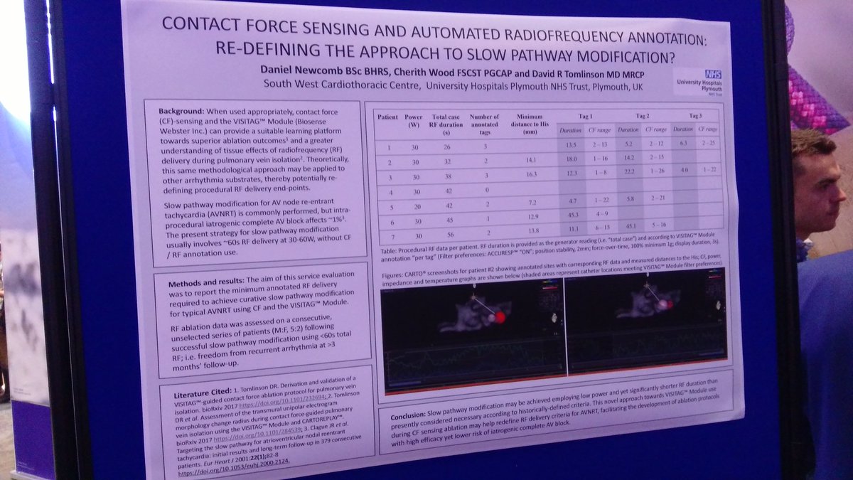 DanNewcomb85's tweet photo. @DRTomlinsonEP @angiegriffiths @AtrialFibUK @CherithWood Thanks all. Poster is up at board 60 https://t.co/YQP6s69f1A