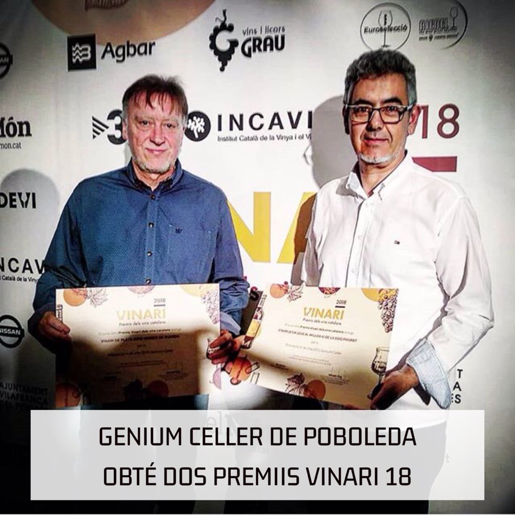 PoboledaVins (@poboledavins) on Twitter photo Genium Celler de Poboleda obté dos premis Vinari 2018
Vinari d'Or millor Vi DOQ Priorat per Poboleda 2013
Vinari de Plata millor Vi de Guarda per Poboleda 2013
#vinari18 #geniumceller #poboleda #doqpriorat
<a href="/geniumceller/">GeniumCeller</a> Genium Celler de Poboleda obté dos premis Vinari 2018
Vinari d'Or millor Vi DOQ Priorat per Poboleda 2013
Vinari de Plata millor Vi de Guarda per Poboleda 2013
#vinari18 #geniumceller #poboleda #doqpriorat
<a href="/geniumceller/">GeniumCeller</a>