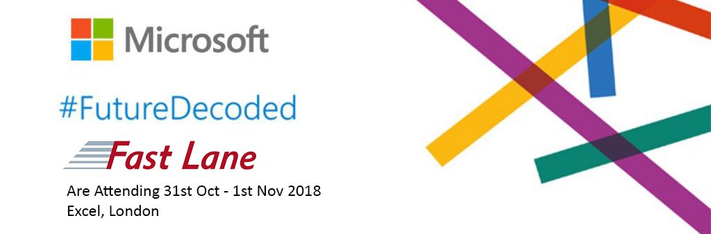 FastLaneUK's tweet photo. Fast Lane will be attending #FutureDecoded , 31st October - 1st November at the Excel London! See you there! #Microsoft #Azure #LaaS https://t.co/8WUYHKgdX8