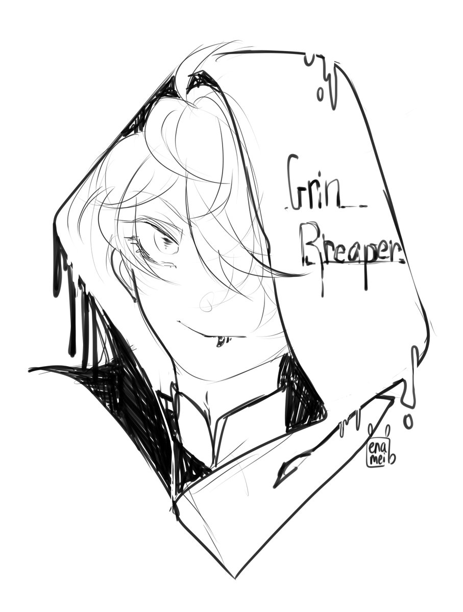 + Grin Reaper +

Ty Bagel for telling me about this prompt LOL I love how this sketch came out wwww ~~!!! 