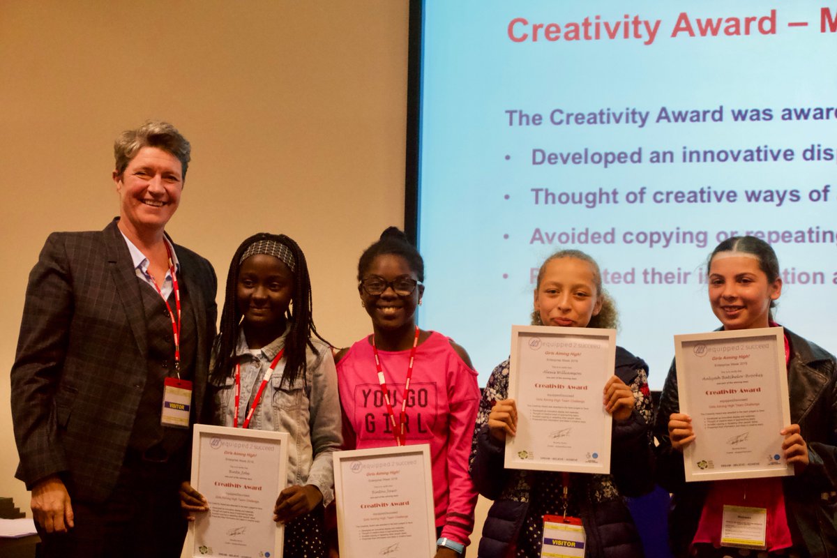 sclaUK's tweet photo. Inspiring words from Jo Bradley-Fortune at our equipped2succeed Girls Aiming High Celebration Event #AimHigh #Confidence #Goals #AssertiveMe #SelfBelief https://t.co/JsbXmJZOrJ