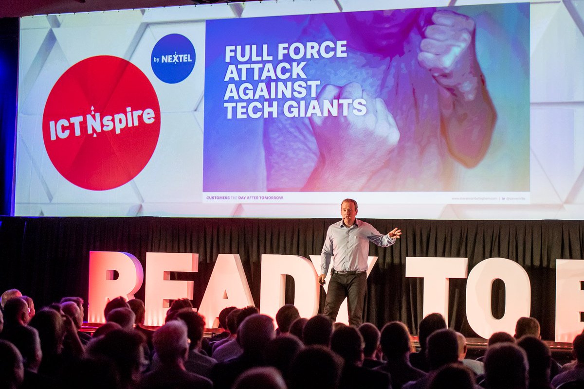 NextelNV's tweet photo. @StevenVBe , keynote spreker ICT Nspire 2018:
"De strijd om de tijd van de consument is begonnen"
https://t.co/E02nsoV0Cj https://t.co/vc4Dgy3uJ0