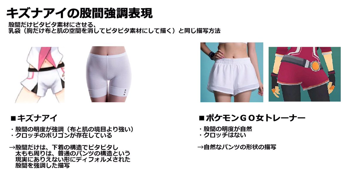 Jo Auf Twitter キズナアイの描写はかなり気持ち悪くて 普通のパンツだけど 股間部分だけピタピタに変換されるっていう 乳袋と同じ描き方 現実の構造に 胸や股間部分だけが 水着や下着の構造に変換されてる Jo Auf Twitter キズナアイの描写はかなり気持ち悪くて 普通のパンツだけど 股間部分だけピタピタに変換されるっていう 乳袋と同じ描き方 現実の構造に 胸や股間部分だけが 水着や下着の構造に変換されてる