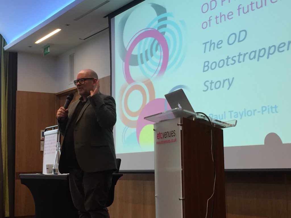 CivilServiceOD_'s tweet image. @NHSE_PaulT sharing the work of the #ODBootstrappers: what would it look like to build the OD Prof of the future? We’re the first people to hear this story!