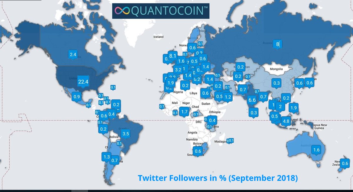 quantocoin's tweet image. 👉ℹ️ Our followers around the globe 🌎@quantocoin @pablovdana @LuchoGarcia14