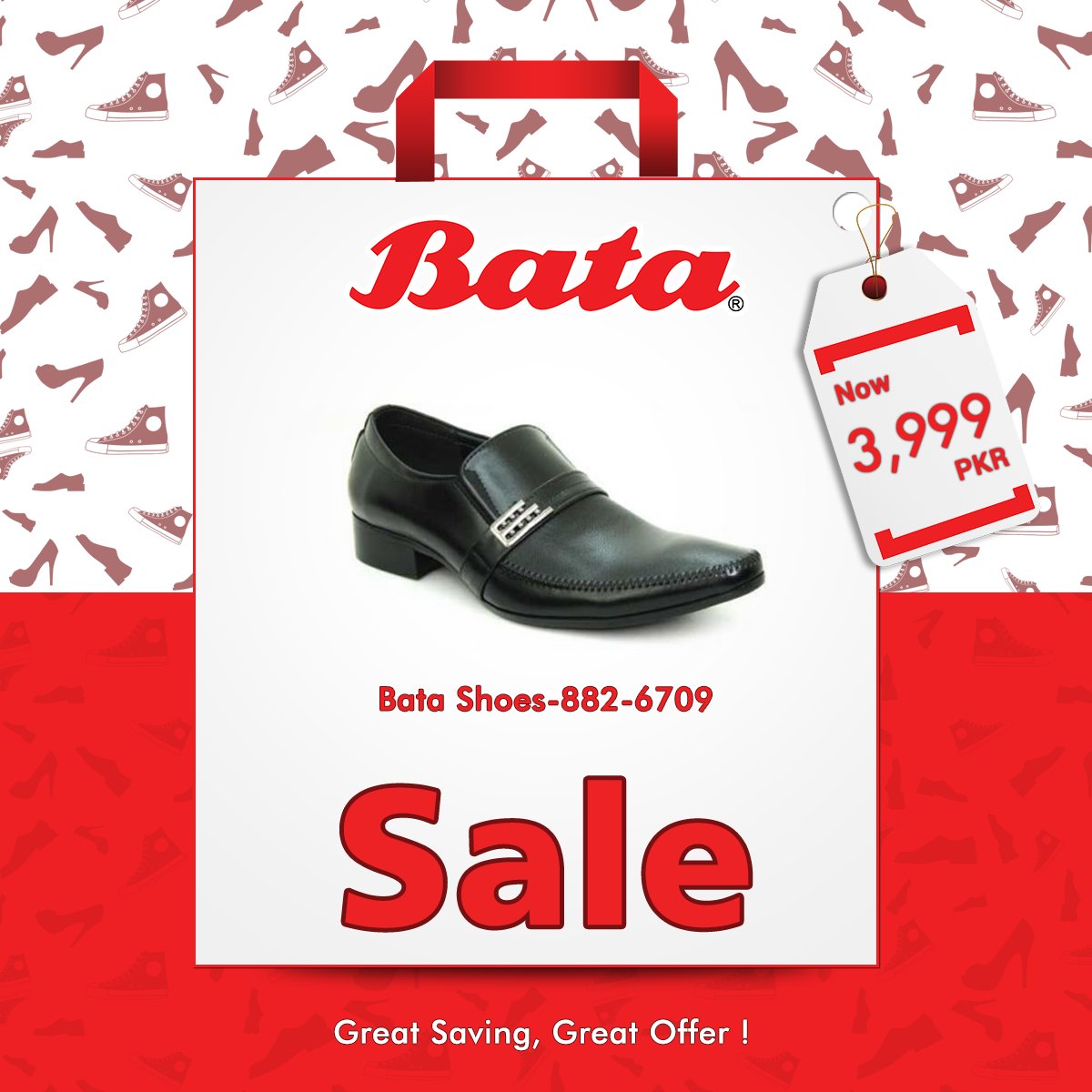 BataPakistanLtd's tweet photo. Bata Upto 70% Sale - Avail amazing discounts on your favorite shoes!
Great Saving, Great Offer - Head to your nearest Bata outlet today or place your order online!
https://t.co/0KahHAqxbx
#Bata #BataPK #GreatSaving #GreatOffer #Sale #SaveUpTo70Percent #70Percent #Discount https://t.co/4oPjvlL7oS
