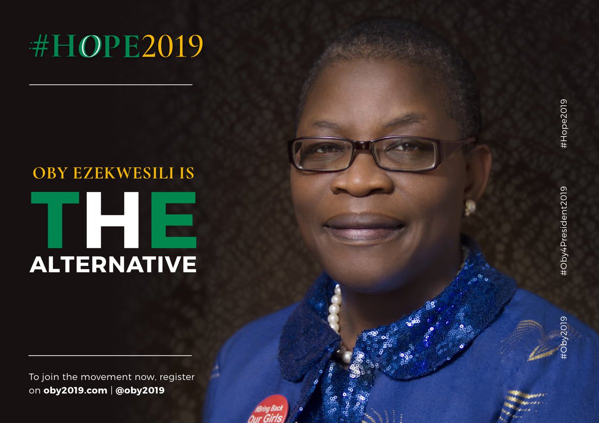 obyezeks's tweet image. We are not stuck with #APCPDP. We have THE ALTERNATIVE. #Hope2019 #Oby4President #IComeWithHope