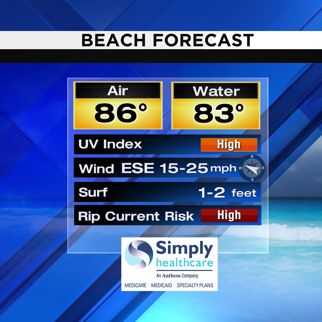 Here is your beach forecast for today #SOFLO #MIAMI #BEACH Presented by Simply Healthcare https://t.co/oRuLoUh89j