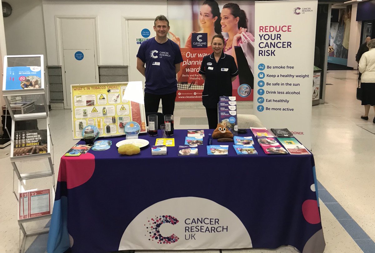 <a href="/CRUKHubNE/">Your CRUK Hub NE</a> are at the <a href="/ClevelandCentre/">ClevelandCentre</a> today Monday 8th October 10am -4pm , come along for free information and advice, <a href="/HwMiddlesbrough/">Healthwatch Middlesbrough</a>
