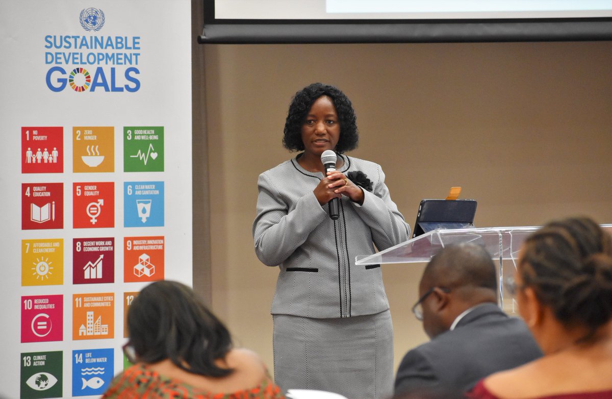 UNNamibia's tweet photo. .@NPC_Namibia shares information with participants at the #DevelopmentPartnershipForum regarding #Namibia’s economic prospects, implementation of the Fifth National Development Plan (#NDP5) and 🇳🇦’s Voluntary National Review (VNR) on the implementation of the @GlobalGoalsUN. https://t.co/pgGJADaJCo