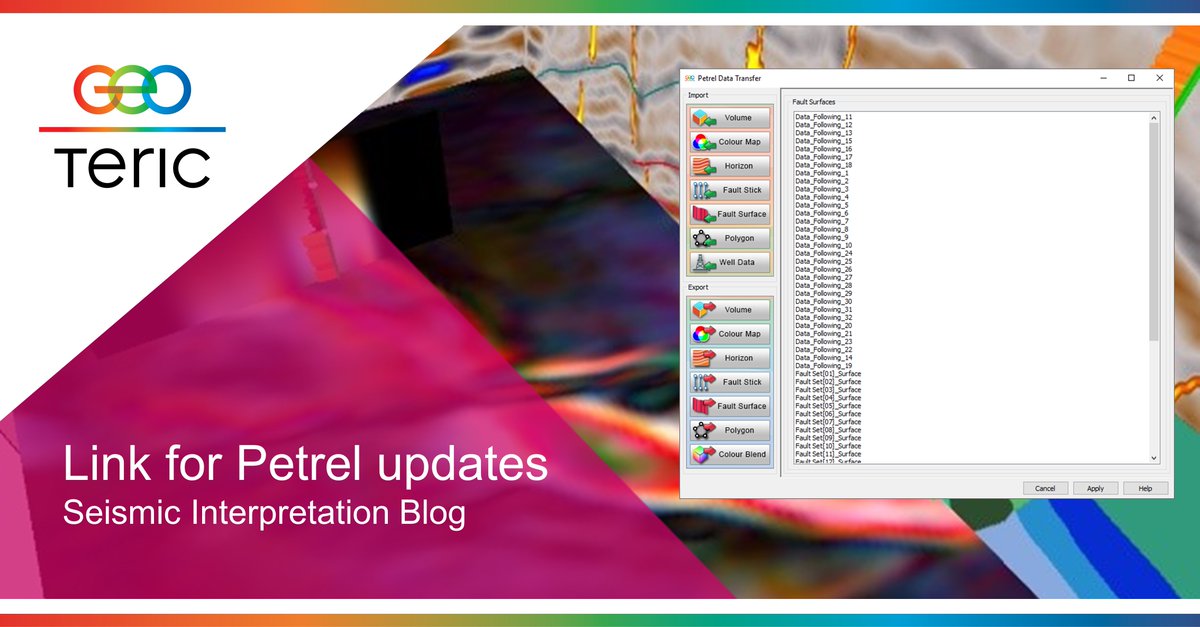 Geoteric's tweet photo. Link for Petrel 2018 is now available in GeoTeric. More from https://t.co/jBkhlu3JPM #cognitiveworkflow #seismicinterpretation #geology #geophysics #exploration https://t.co/5CW2ig6WvN