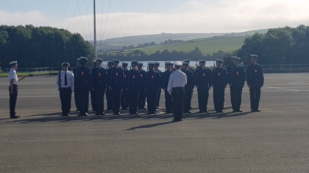 HMS_Raleigh's tweet photo. Next up the #Hanson18 Port Class take their turn for Guard selection.  It's a tense competition. https://t.co/5mj2I1C6nj