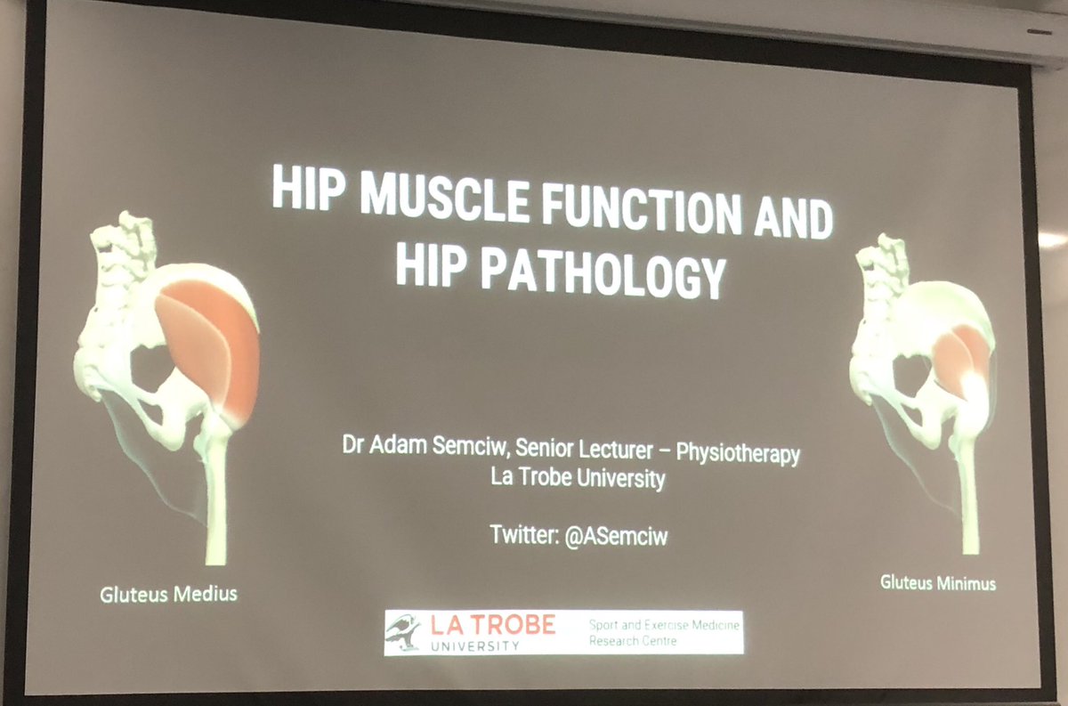 Matt_Francis15's tweet image. Hip pain in young active adults: where are we now? Great presentations from @BU_Movement @ASemciw and @JoanneLKemp for @LaTrobeSEM #hippain #movementandmorphology #musclefunction #FAIS #highvaluephysiotherapy