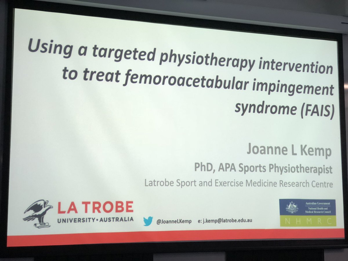 Matt_Francis15's tweet image. Hip pain in young active adults: where are we now? Great presentations from @BU_Movement @ASemciw and @JoanneLKemp for @LaTrobeSEM #hippain #movementandmorphology #musclefunction #FAIS #highvaluephysiotherapy