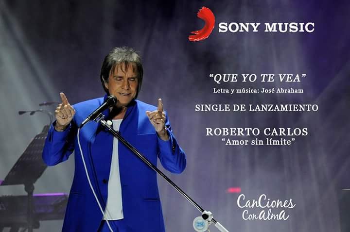 Después de #EsaMujer junto a <a href="/AlejandroSanz/">Alejandro Sanz</a> y coincidiendo con el lanzamiento del álbum, #SonyMusic lanza el single de <a href="/robertocarlos/">Roberto Carlos</a> #QUEYOTEVEA (Letra y música: <a href="/JabrahamOficial/">José Abraham Oficial</a> ) de nuestra editorial #CancionesConAlma❤️

Nota de prensa de Sony: bit.ly/2Nu1rTZ