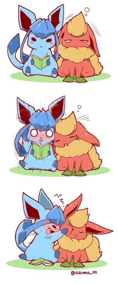 東みなつ على تويتر 読書の秋の青と赤 2