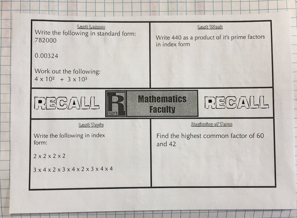 MrWagnerMaths's tweet photo. Recall task - DIRT - HegartyMaths working really well with year 10 pupils independently closing gaps in their understanding #recall #maths  #structurestrips @Radyr_LT @hegartymaths https://t.co/aQ2Oh5kZAw
