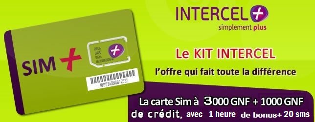 INTERCELPLUS's tweet image. Il n'est jamais trop tard; Trouvez-vous maintenant une SIM INTERCEL+ à 3000 GNF + 1000 GNF de crédit, avec 1 Heure d'appel et 20 SMS gratuits vers le réseau INTERCEL+ et le meilleur reste à venir. Info au 6311. 
#INTERCEL Plus, Simplement plus