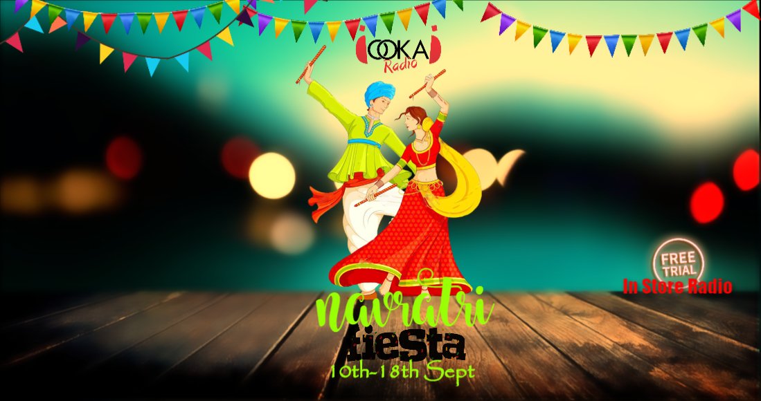 ookaapp's tweet photo. OokaRadio Navratri Celebrations ready to begin ....join the fiesta of Happiness with us !! #Navratri Free Trial Celebration ! #music #radio #trials #radioadvertising #instoremusic #ookaradio #ooka #onlineradio #Fiesta https://t.co/fl81AEBfYe