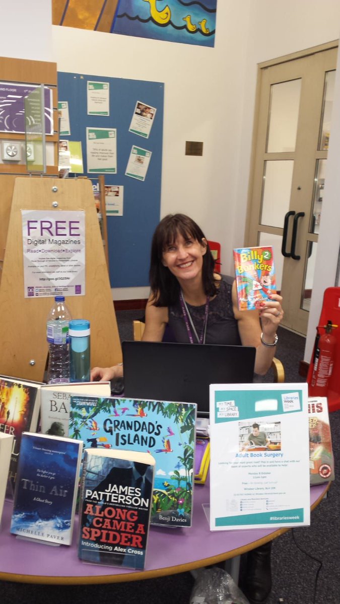 RBWM_Libraries's tweet photo. Visit our bookworms at today's #booksurgery at #WindsorLibrary now to chat about what 📖 to read next! #LibrariesWeek #NationalLibrariesWeek @RBWM https://t.co/vT59RWMte0