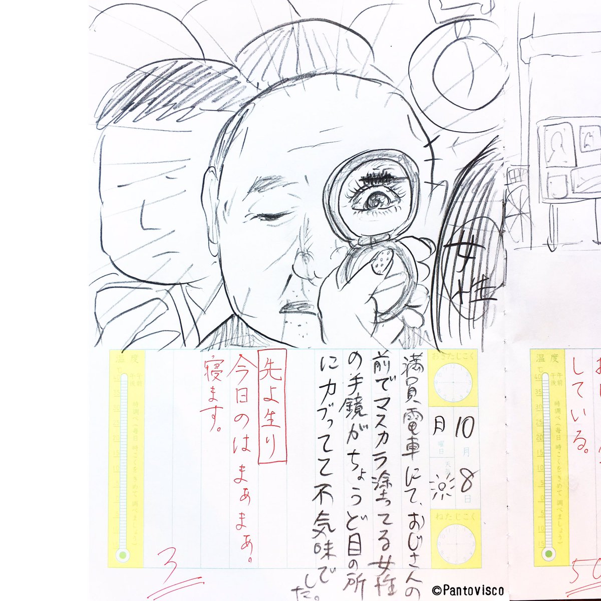 新カオス絵日記 2018.10.8
「手鏡」 