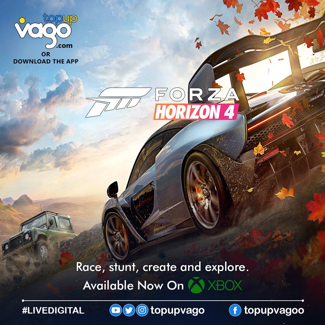 Explore beautiful scenery, collect over 450 cars and become a Horizon Superstar in historic Britain. Get your #Xbox gift cards from Topup Vago!

 #Cars #XboxOne  #CarPhotography #Gaming #ForzaHorizon4 #FH4  #ForzaHorizon #ToyotaT100 #BajaTruck #ToyotaTrucks #TRDRacing