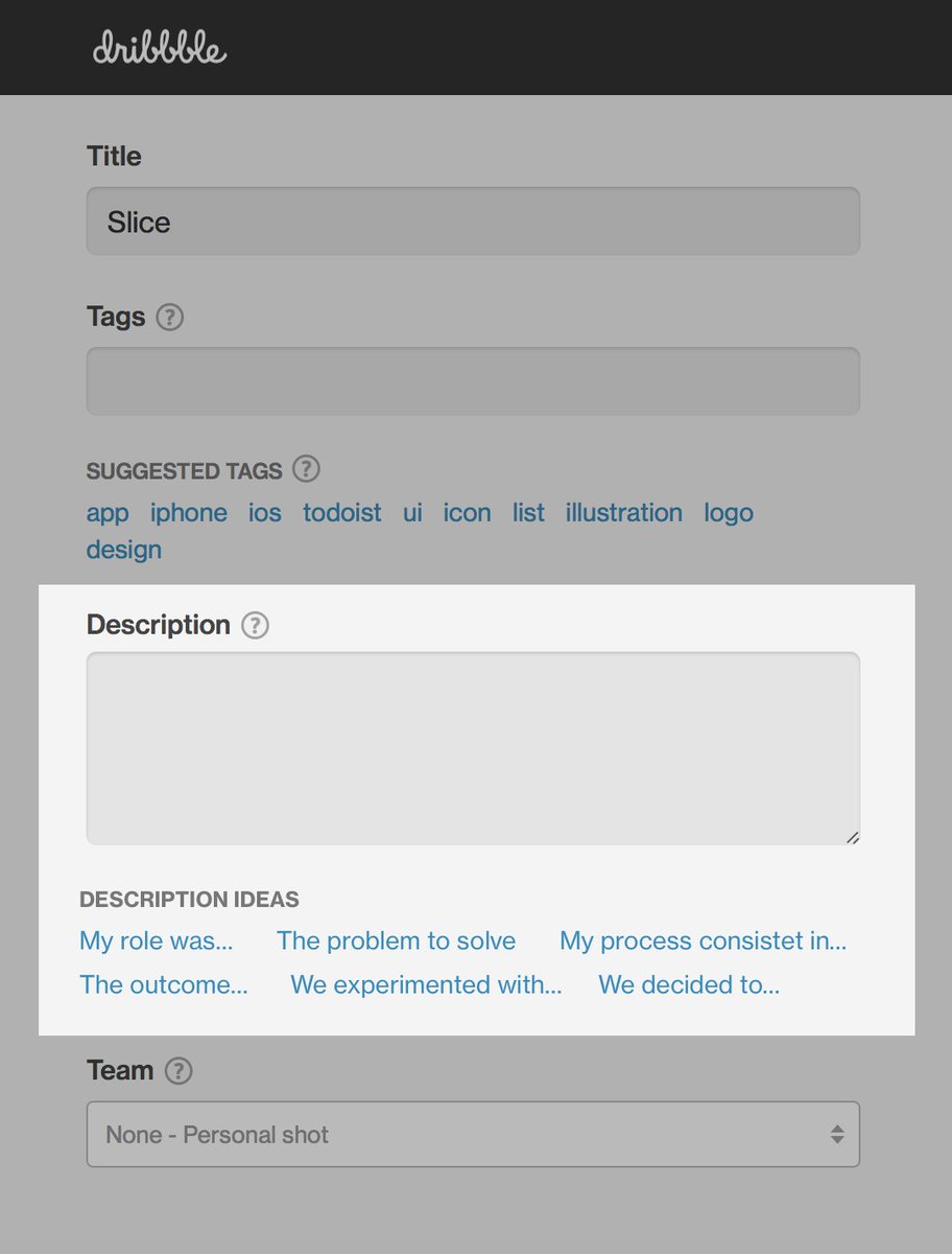 alexmuench's tweet image. Here’s an idea how @dribbble could encourage designers more to share their design process: