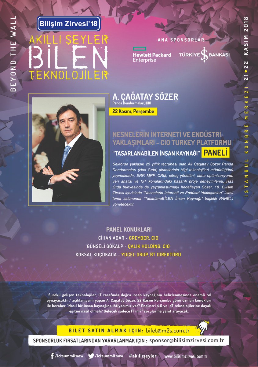 @CioTurkey Başkanı Sn. Çağatay Sözer Bilişim Zirvesi 2018'de  #akıllışeyler