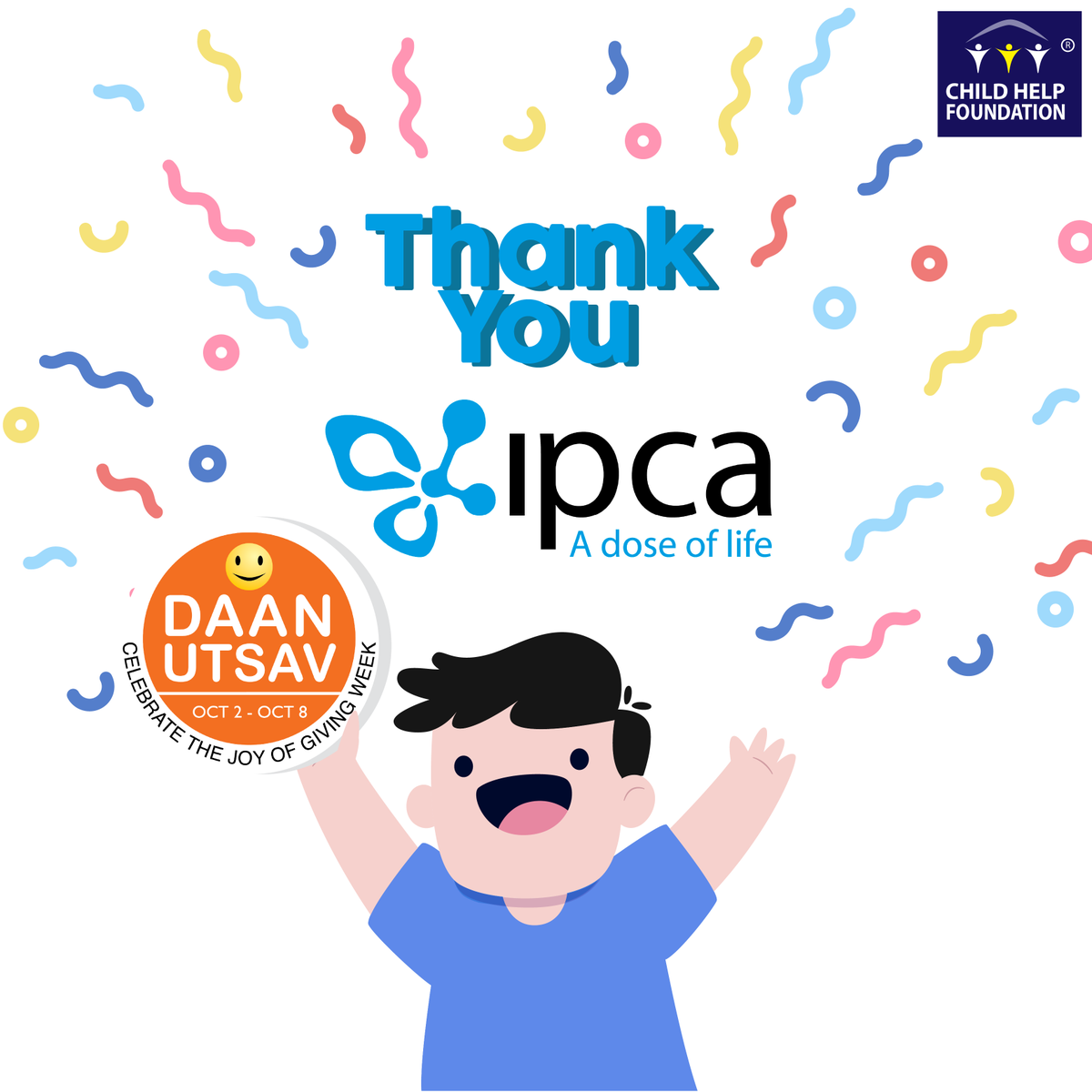 Childhelpindia's tweet photo. Thank you #Ipca for being an important part of their story and contributing a great support for #malnourishment and to help #HIVaffected children on this @daanutsav - Joy of Giving Week
To be a part of their story visit - https://t.co/bVxSDwi2HK https://t.co/lIQnuKGnG9