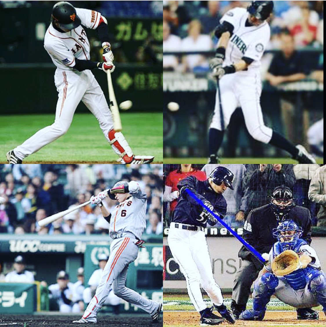 イチロー選手。 坂本選手。 体の近くに芯を通す技術。 インパクトまで