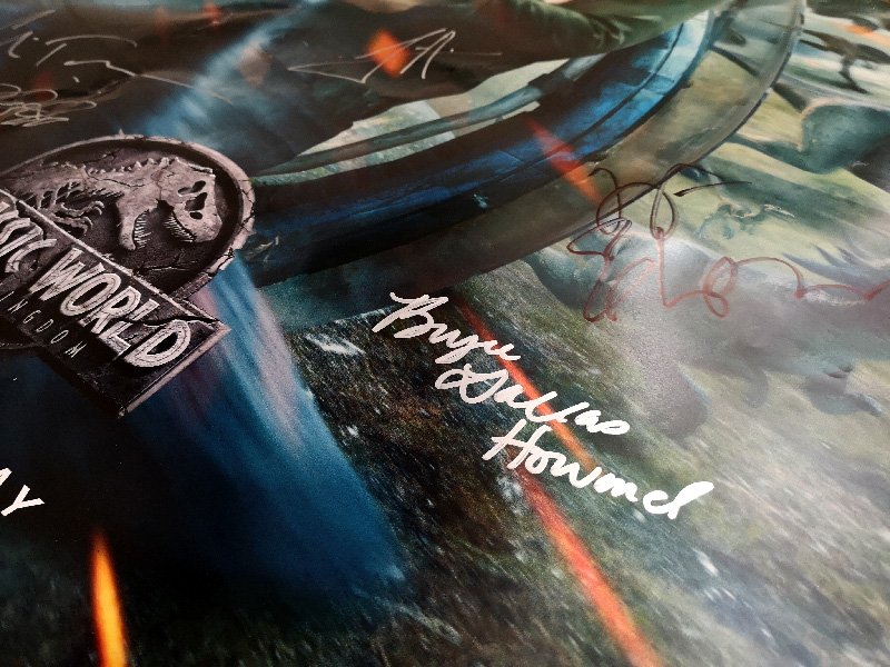 JournalDuGeek's tweet photo. 😍 RT &amp; Follow @JournalDuGeek pour tenter de gagner cette affiche du film #JurassicWorldFallenKingdom dédicacée par le cast ! 😱 https://t.co/KPWdMbasKC