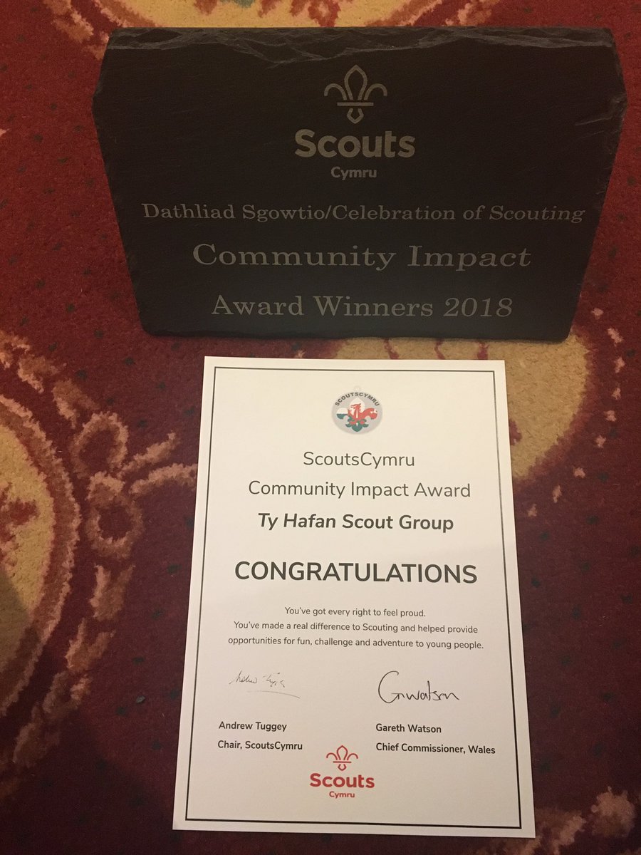 Very proud to say we were given this award today #Celebrate18 #Dathlu18 <a href="/tyhafan/">Tŷ Hafan Children's Hospice</a> <a href="/CardiffValeArea/">Cardiff and Vale Scouts</a>