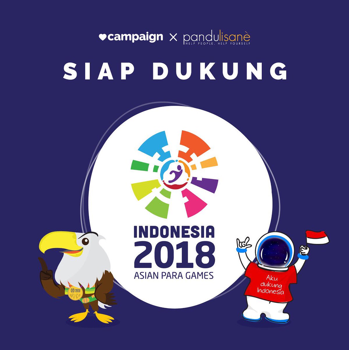 campaign_id's tweet photo. Aku, Champ, @campaign_id , dan @pandulisane Dukung Indonesia! Bagaimana dengan kamu?
#ForChange #ForChangeID #AsianParaGames #ParaInspirasi #JagoanHebatIndonesia #GoodPeopleDoingGreat #ParaGames #AkuBerisyarat https://t.co/eCWxSBH6pg